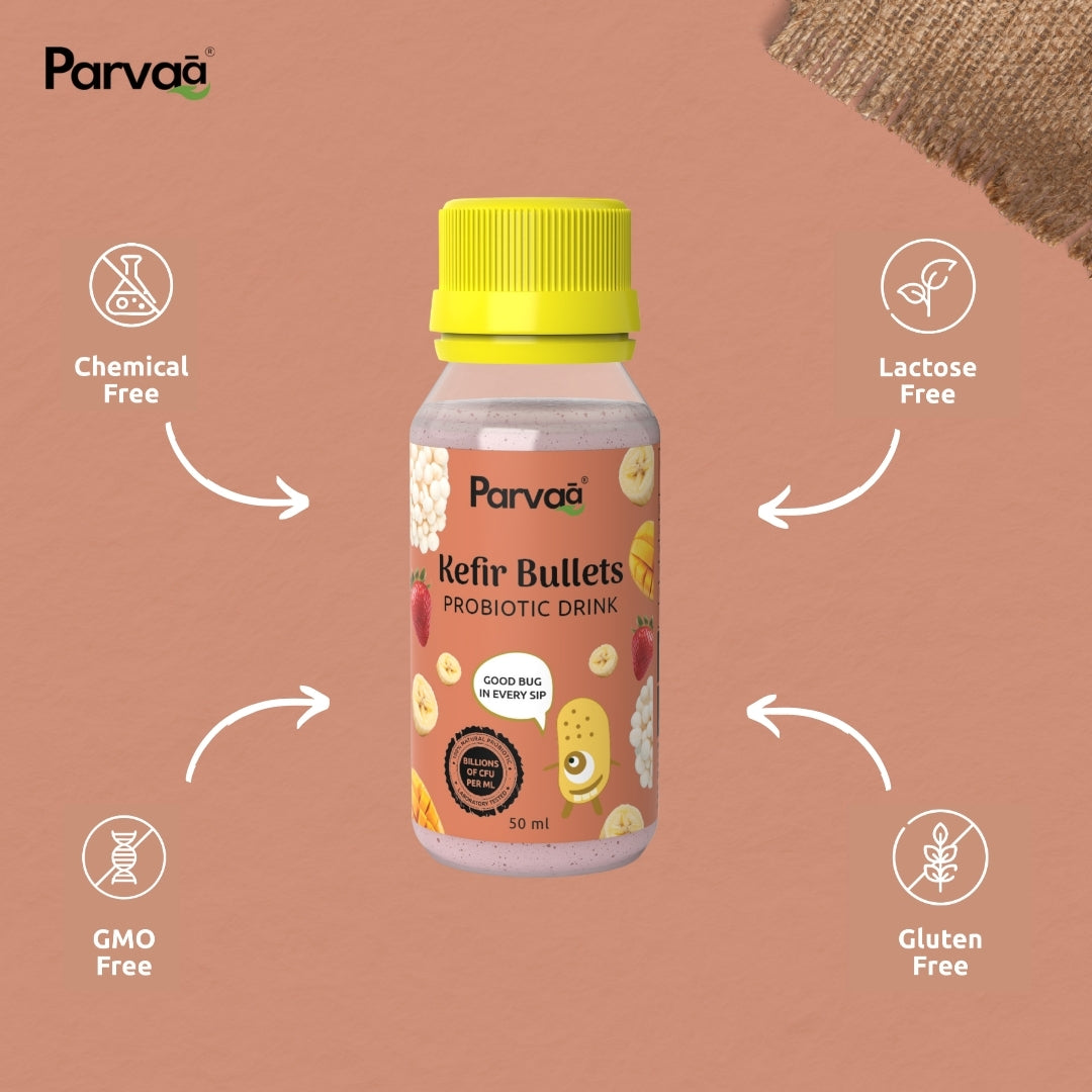 Mixed fruit kefir bullets